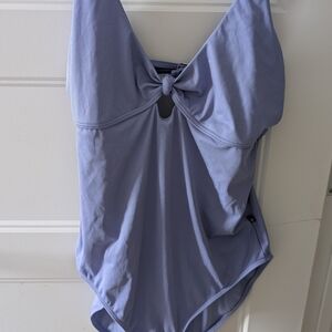 Lavender One-Piece Swimsuit with Front Knot
